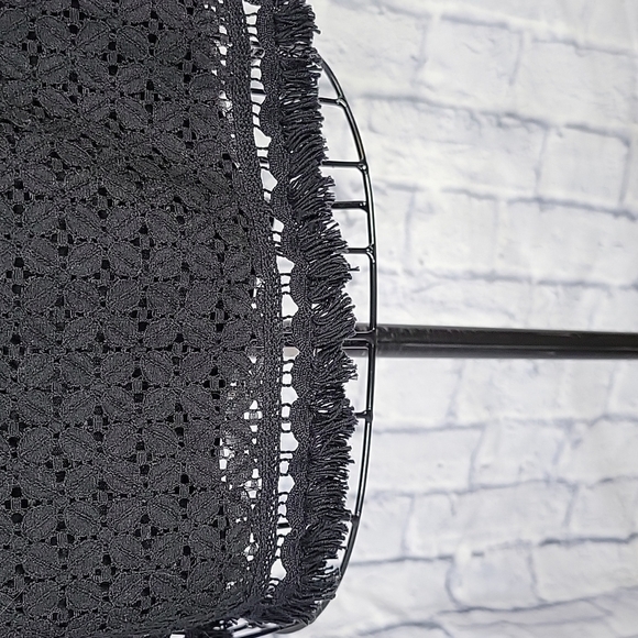 XHILARATION Southwestern Embroidery and Crochet Fringed ‎ Blouse Medium - Picture 4 of 8